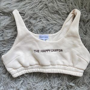 Happy Camp3r Cloud Crop Top - Vanilla